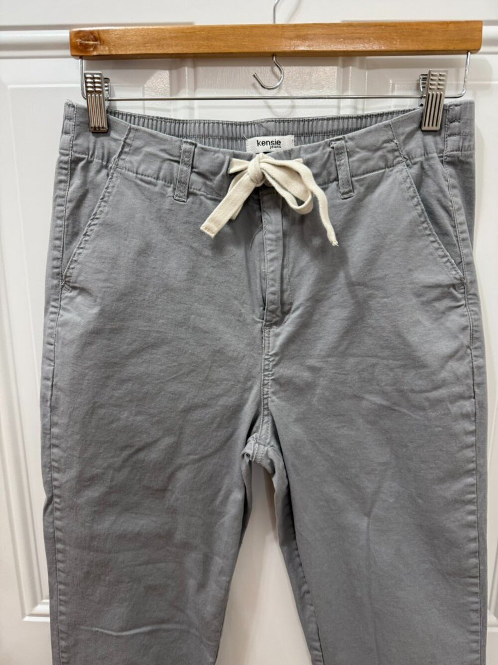 Kensie The Girlfriend Gray Drawstring Pants Size 8 - Picture 4 of 6